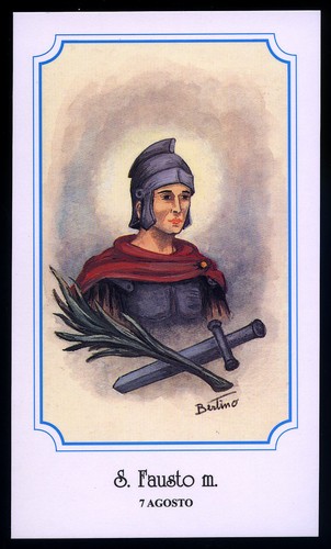 Santino holy card fausto - card"s.fausto, di