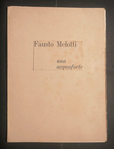 Fausto melotti una - una, acquaforte
